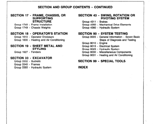 John Deere 990 Excavator Service Manual TM-1230