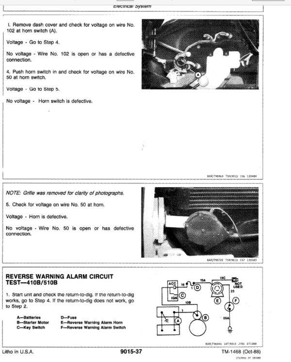 John Deere 410B, 410C, 510B, 510C Backhoe Loader Service Manual