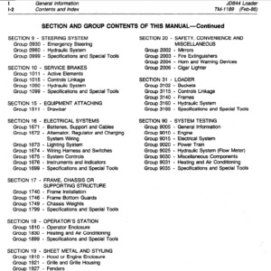 John Deere 844 Loader Service Manual TM-1189