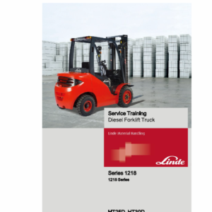 Linde Series 1218 Forklift Truck: HT25D, HT30D Repair Service Training Manual