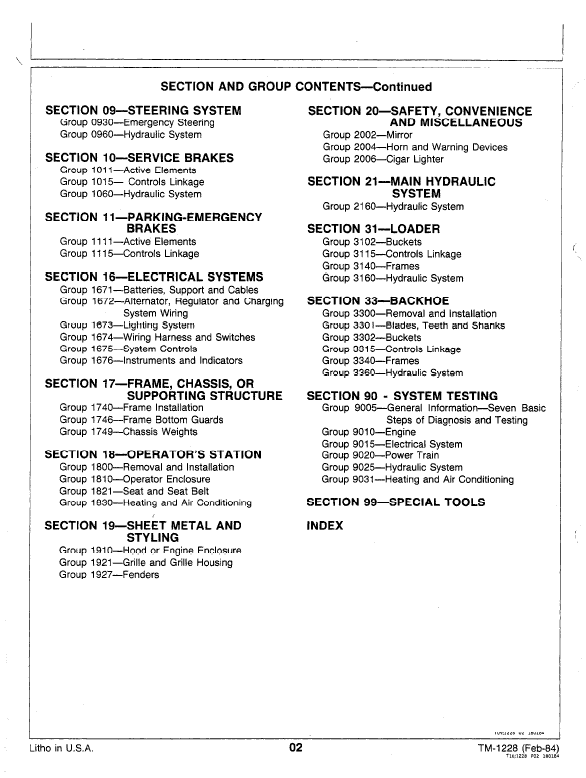 John Deere 544C Loader Service Manual TM-1228