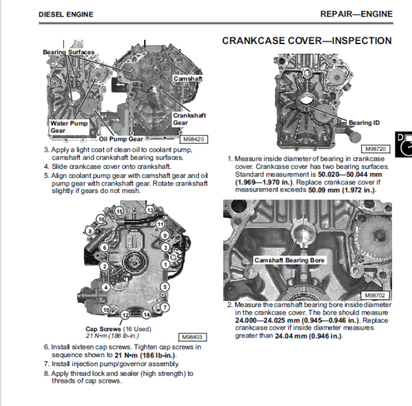 John Deere F735 Front Mower Service Manual TM-1597