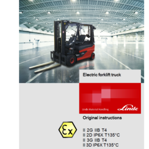 Linde Series 387 Electric Lift Truck: E20, E25, E30, E35 Workshop Service Manual