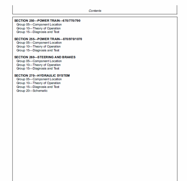 John Deere 670, 770, 790, 870, 970, 1070 Compact Utility Tractor Service Manual TM-1470