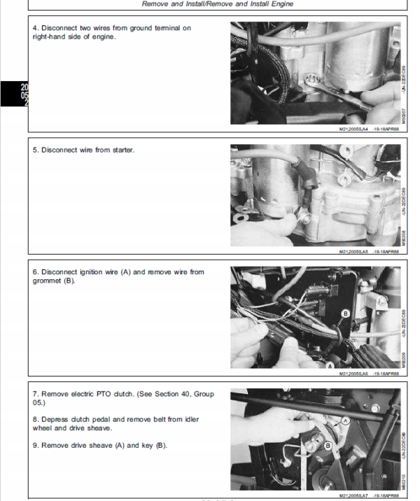 John Deere 130, 160, 165, 175, 180, 185 Lawn Tractors Service Manual