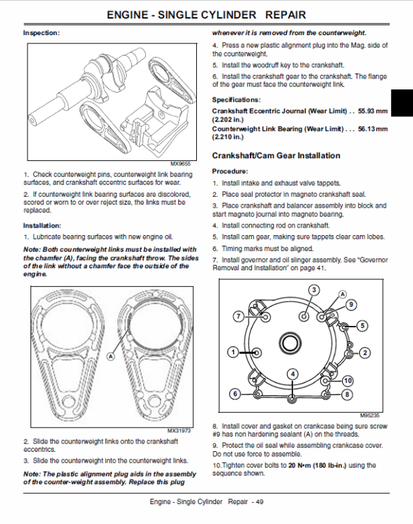 John Deere X110, X120, X140 Tractors Service Manual TM-2373