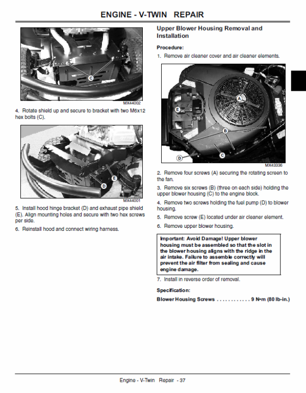 John Deere X130R Tractors Service Manual TM-109219