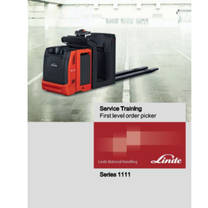 Linde N20VI, N20VLI Order Picker Type 1111 Repair Service Manual