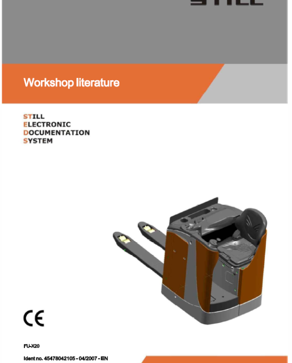 Still FS-X33,FU-X20,FV-X12, FVX16 Sit on Pallet Truck Workshop Repair Manual