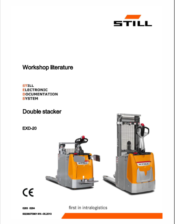 Still EXD-18, EXD-20, EXD-S-20 Double Pallet Stacker Workshop Repair Manual