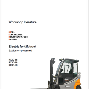 Still Electric Forklift Truck RX60: RX60-16, RX60-18, RX60-20 Repair Manual