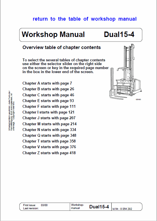 OM PIMESPO CTR Dual 10, Dual 13, Dual 15-3, Dual 15-4 Workshop Repair Manual