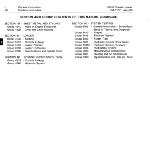 John Deere 755 Crawler Loader Service Manual TM-1137