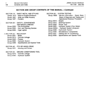 John Deere 850 Crawler Bulldozer Service Manual TM-1164