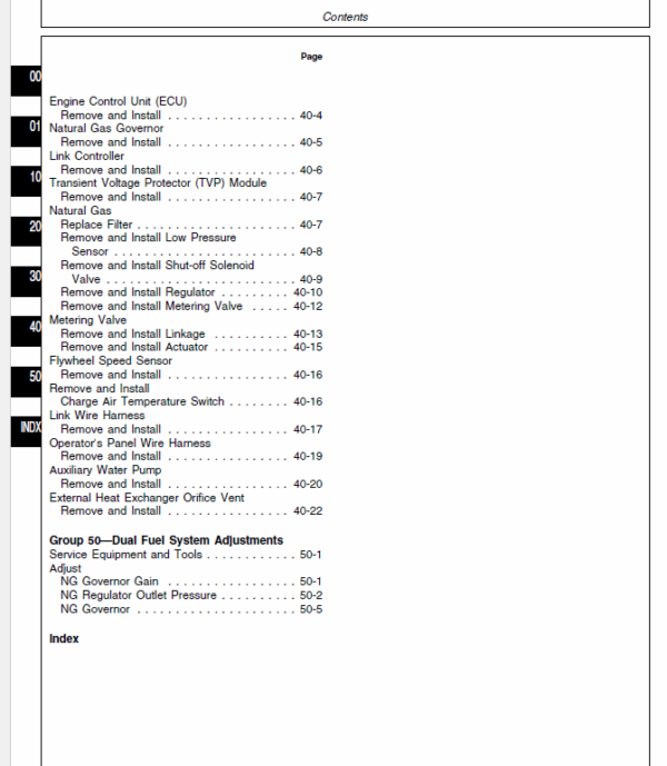 John Deere 400 Series 6076AFD Dual Fuel Engines Service Manual CTM93