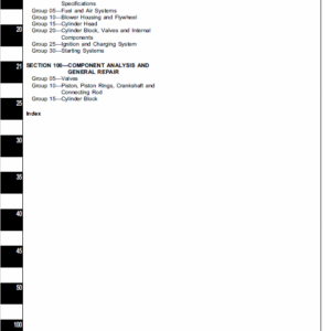 John Deere K Series Air Cooled & Liquid Cooled Engines Manual CTM5, CTM39