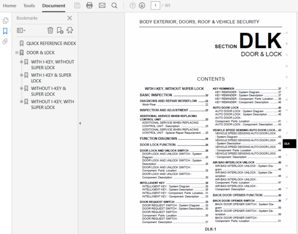 Nissan X-Trail T30 – 2001-2007 Repair Manual