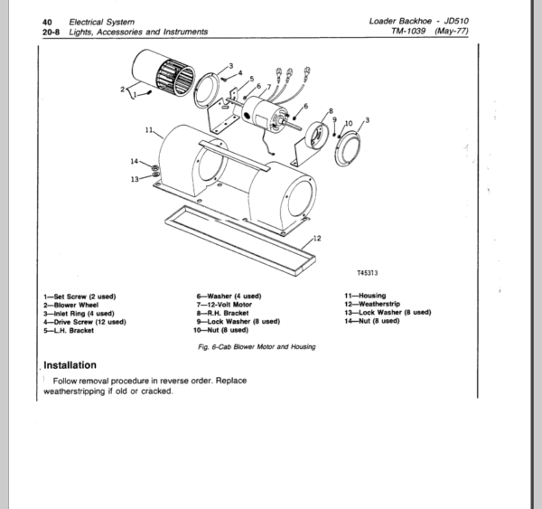 John Deere 510 Backhoe Loader Service Manual TM-1039