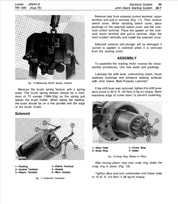 John Deere 644B Loader Service Manual TM-1095