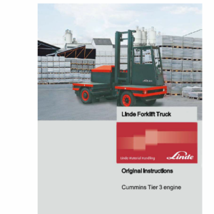 Linde S30, S30W, S40, S40W, S50, S50W, S60, S60W Forklift 316 Series Repair Manual