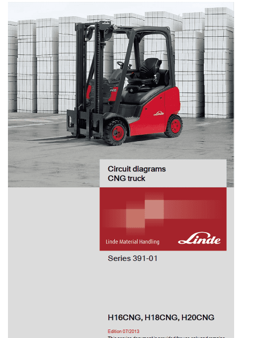 Linde 391 Forklift Truck : H14T, H16T, H18T, H20T Service Training Manual