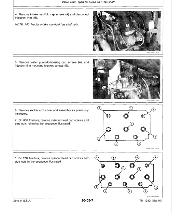 John Deere 650 and 750 Tractors Service Manual TM-1242