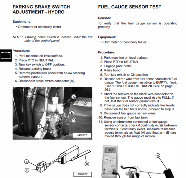 John Deere 4100 Compact Utility Tractors Service Manual TM-1630