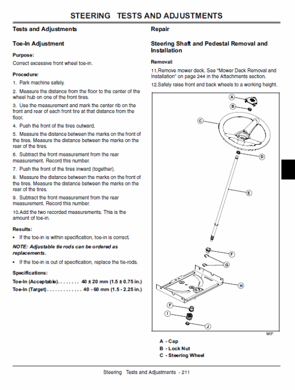 John Deere L105, L107, L120 Lawn Tractor Service Manual TM-2185