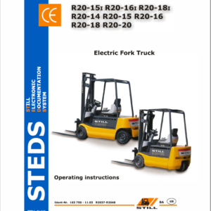 Still Electric Fork Truck R20: R20-15, R20-16, R20-17, R20-20 Repair Workshop Manual