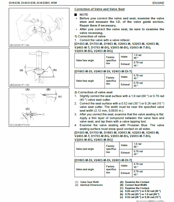 Still WSM 03-M-E3B, 03-M-E3BG Kubota Engine Workshop Repair Manual