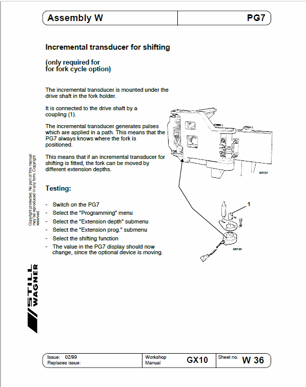 Still GX10 Order Picking Stacker Trucks Workshop Repair Manual