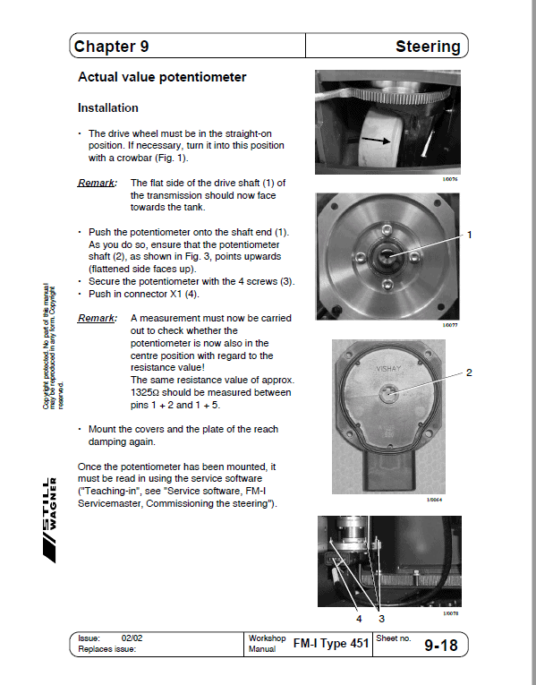 Still FM-I Type 451 Reach Truck Workshop Repair Manual