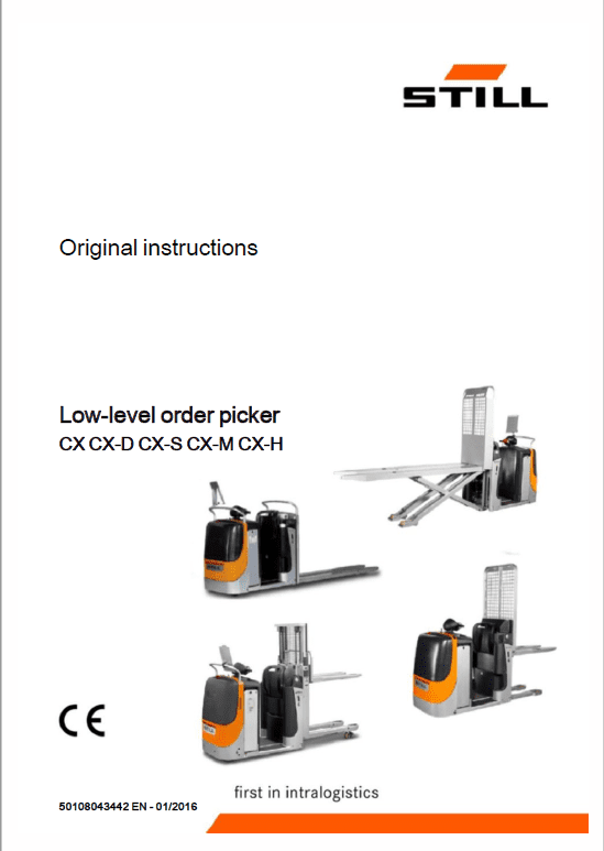 Still CX, CXD, CXM, Kanvan, CXS, CXT, CXH Order Picker Workshop Repair Manual