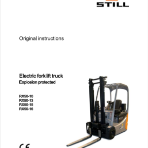 Still Electric Forklift Truck RX50: RX50-10, RX50-13, RX-50-15, RX50-16 Repair Manual