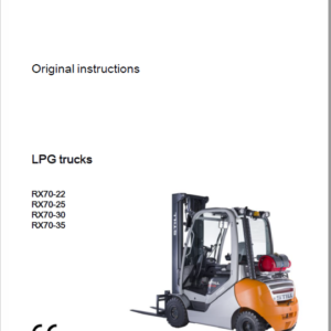 Still Electric Forklift Truck RX70: RX70-22, RX70-25, RX70-30, RX70-35 Repair Manual