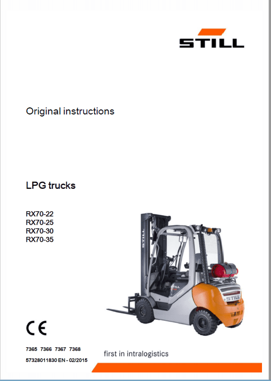 Still Electric Forklift Truck RX70: RX70-22, RX70-25, RX70-30, RX70-35 Repair Manual