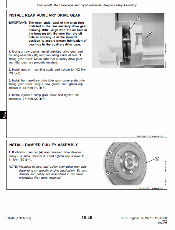 John Deere 6079 Engines CTM6 Repair Manual