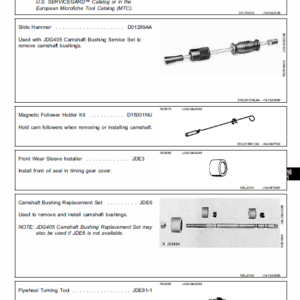 John Deere 500 Series 6101 Diesel Engines Manual CMT20