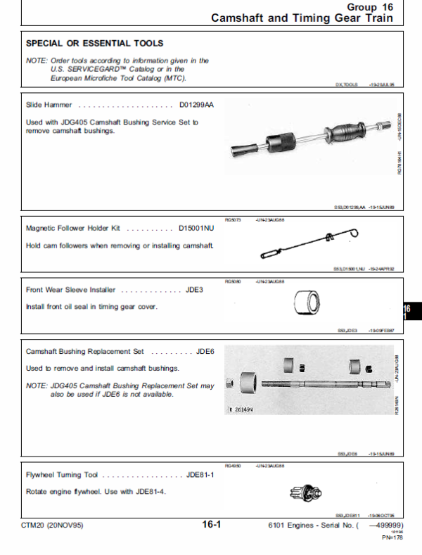 John Deere 500 Series 6101 Diesel Engines Manual CMT20