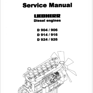 Liebherr Diesel Engine D904 – D906, D914 – D916, D924 – D926 Manual TM-1849 & TM-2223