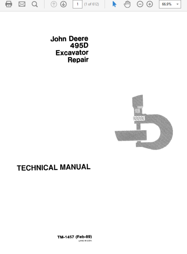 John Deere 495D Excavator Service Manual