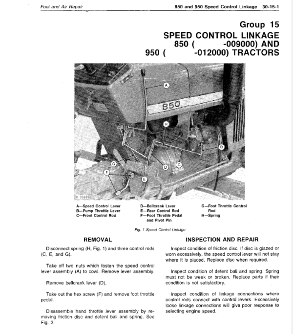 John Deere 850, 900HC, 950 and 1050 Tractors Service Manual TM-1192