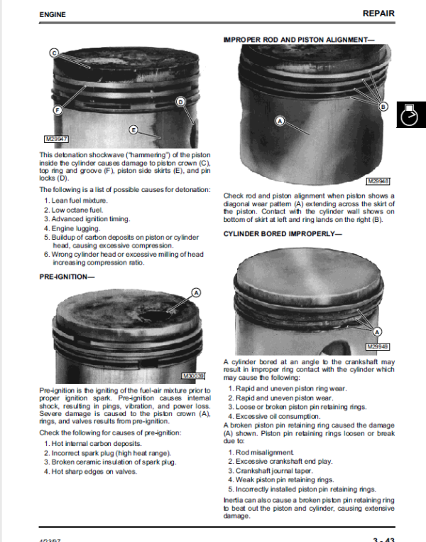 John Deere STX30, STX38, STX46 Lawn Tractors Service Manual