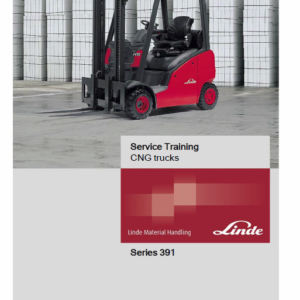 Linde 391 Forklift Truck : H14T, H16T, H18T, H20T Service Training Manual