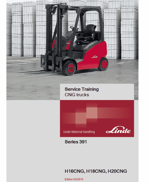 Linde 391 Forklift Truck : H14T, H16T, H18T, H20T Service Training Manual