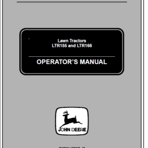 John Deere LTR155, LTR166, LTR180 Lawn Tractors Service Manual TM-1768