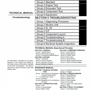 Hitachi ZX85USBLC-3 Excavator Service Manual