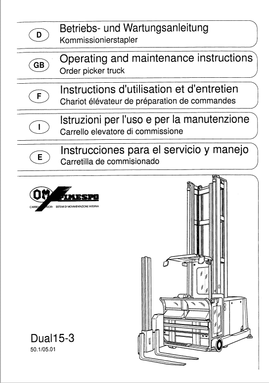 OM PIMESPO CTR Dual 10, Dual 13, Dual 15-3, Dual 15-4 Workshop Repair Manual