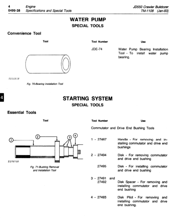 John Deere 550 Crawler Bulldozer Service Manual TM-1108