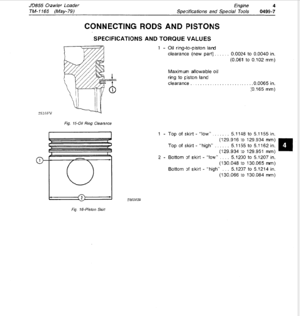 John Deere 855 Crawler Loader Service Manual TM-1165